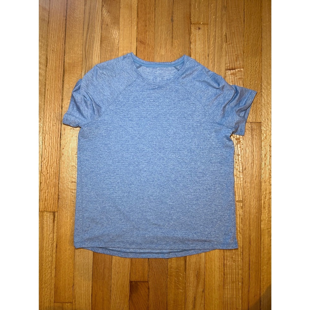 Lululemon Metal Vent Tech Short Sleeve Shirt Blue Heathered Mens Training Top